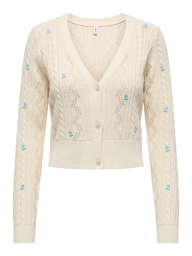ONLBIRTIE LS EMB V-NECK CARDIGAN NCA KNT