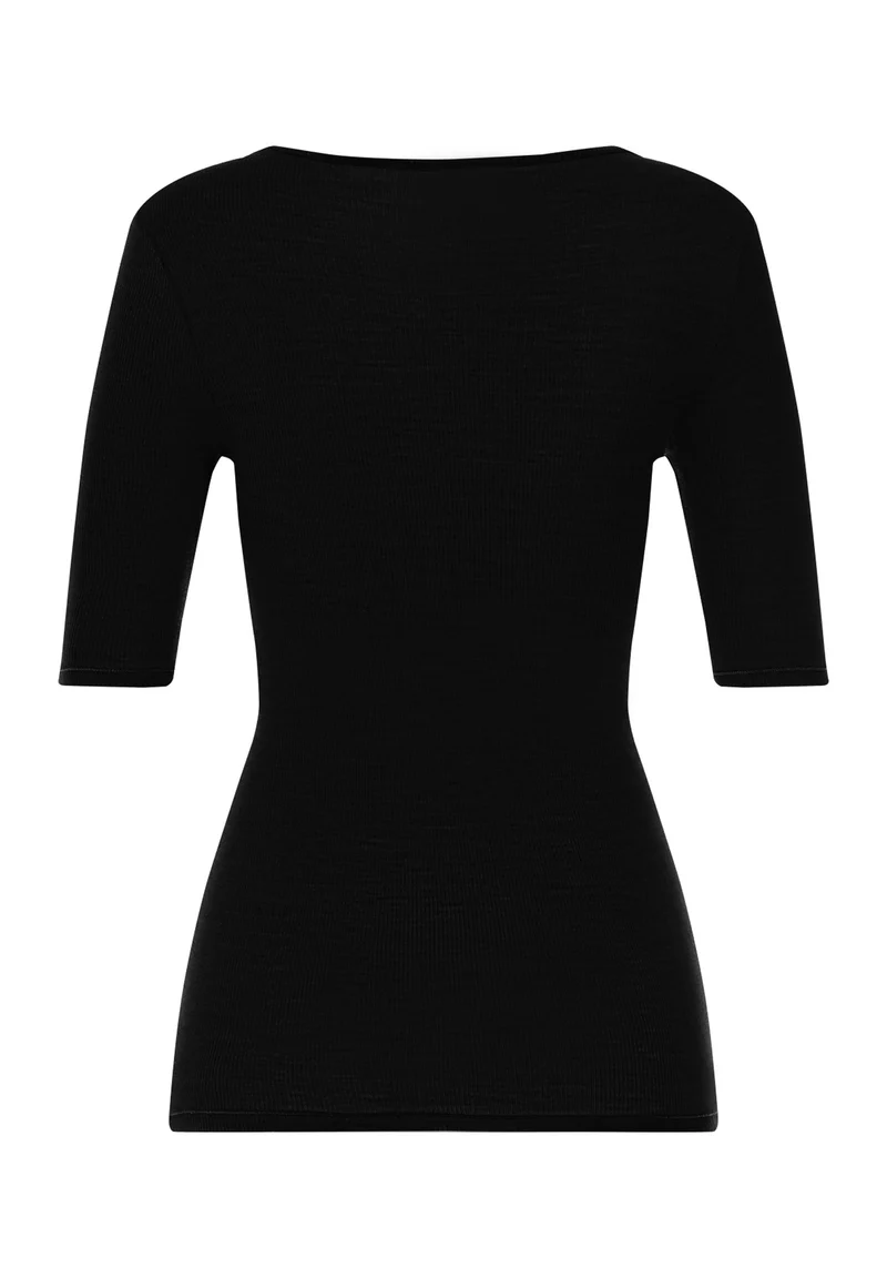 Woolen Lace S/SLV Shirt | black 070767-070019