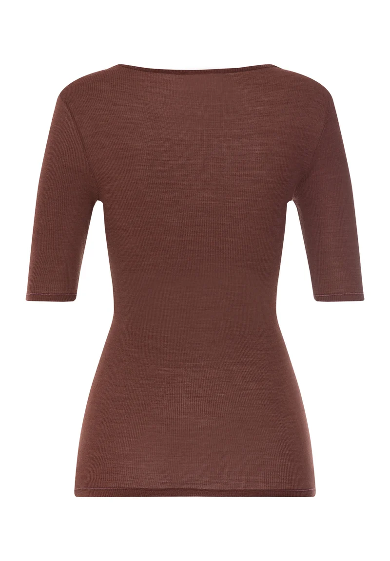 Woolen Lace S/SLV Shirt | cinnamon 070767-072790