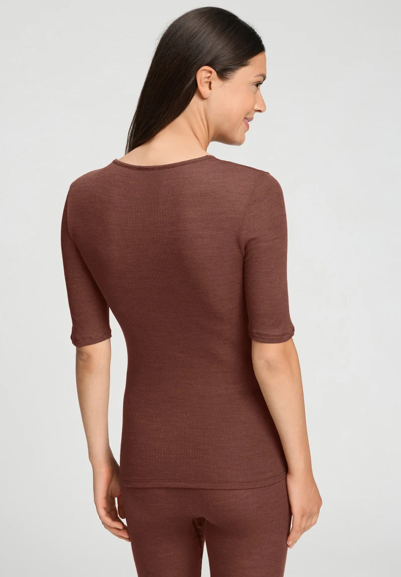 Woolen Lace S/SLV Shirt | cinnamon 070767-072790