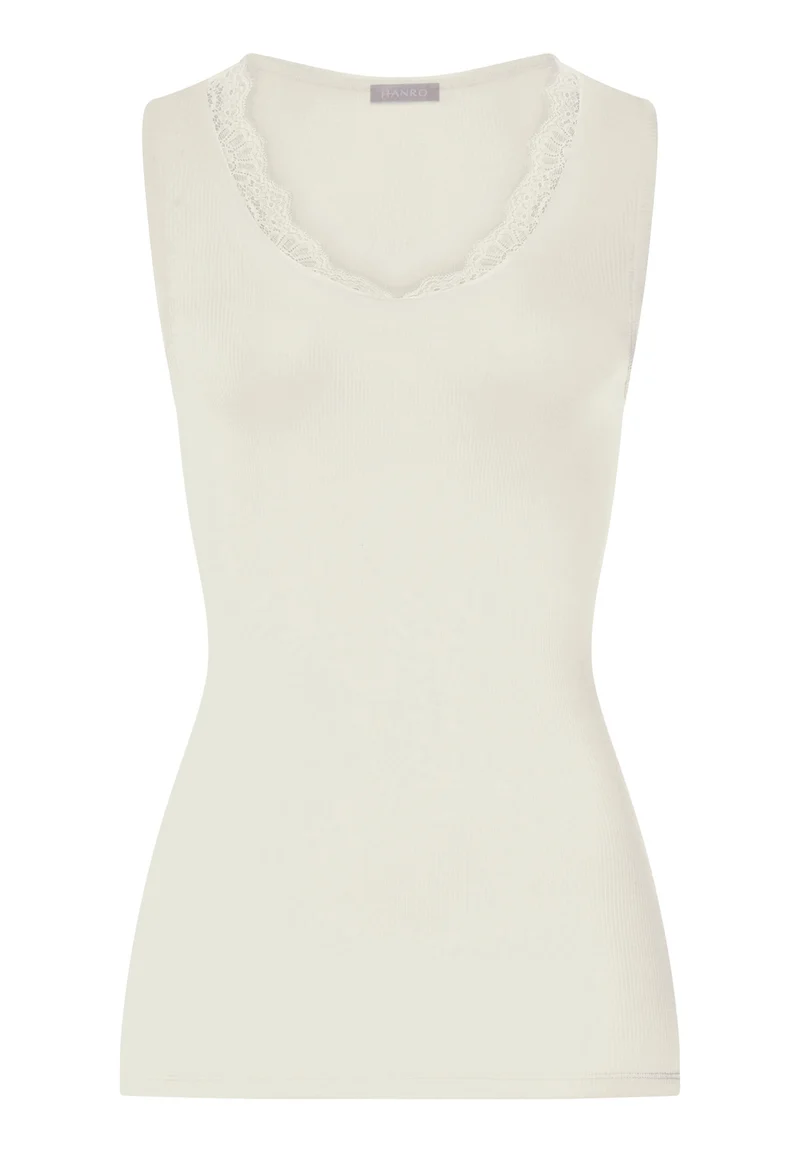 Woolen Lace Tank Top | misty white 070766-072123