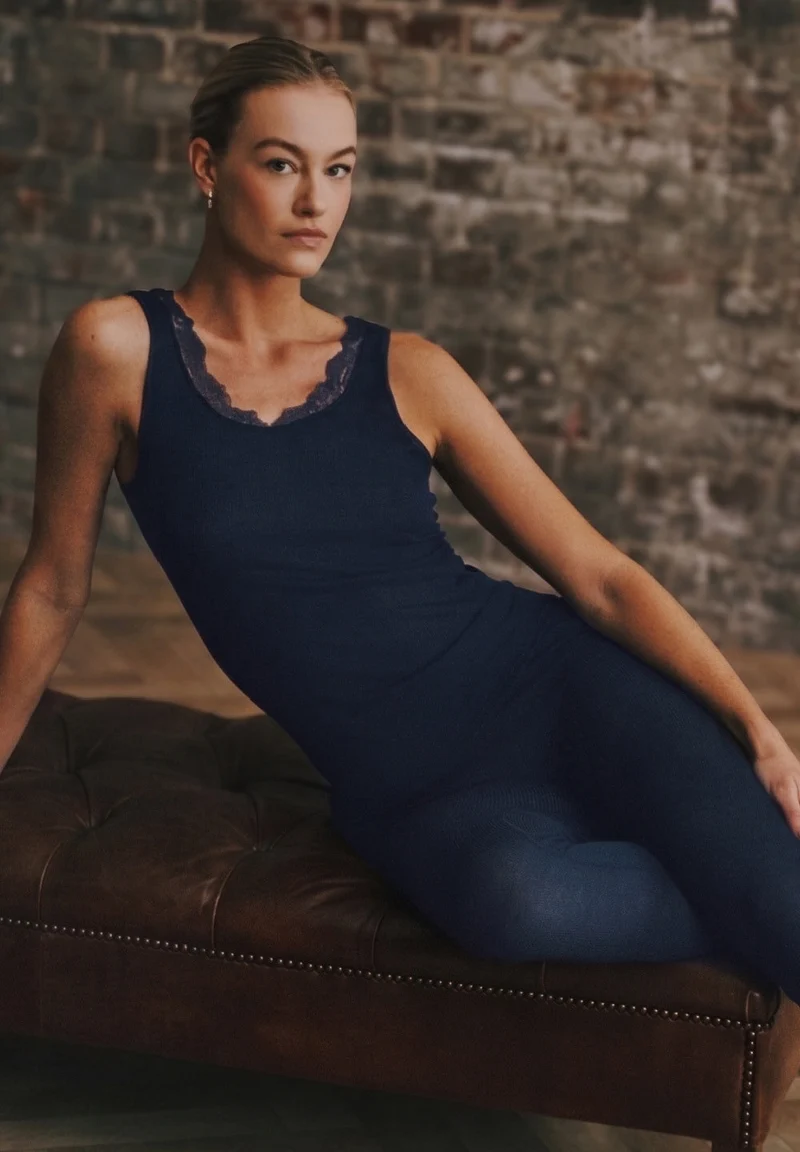 Woolen Lace Tank Top | deep navy 070766-071610