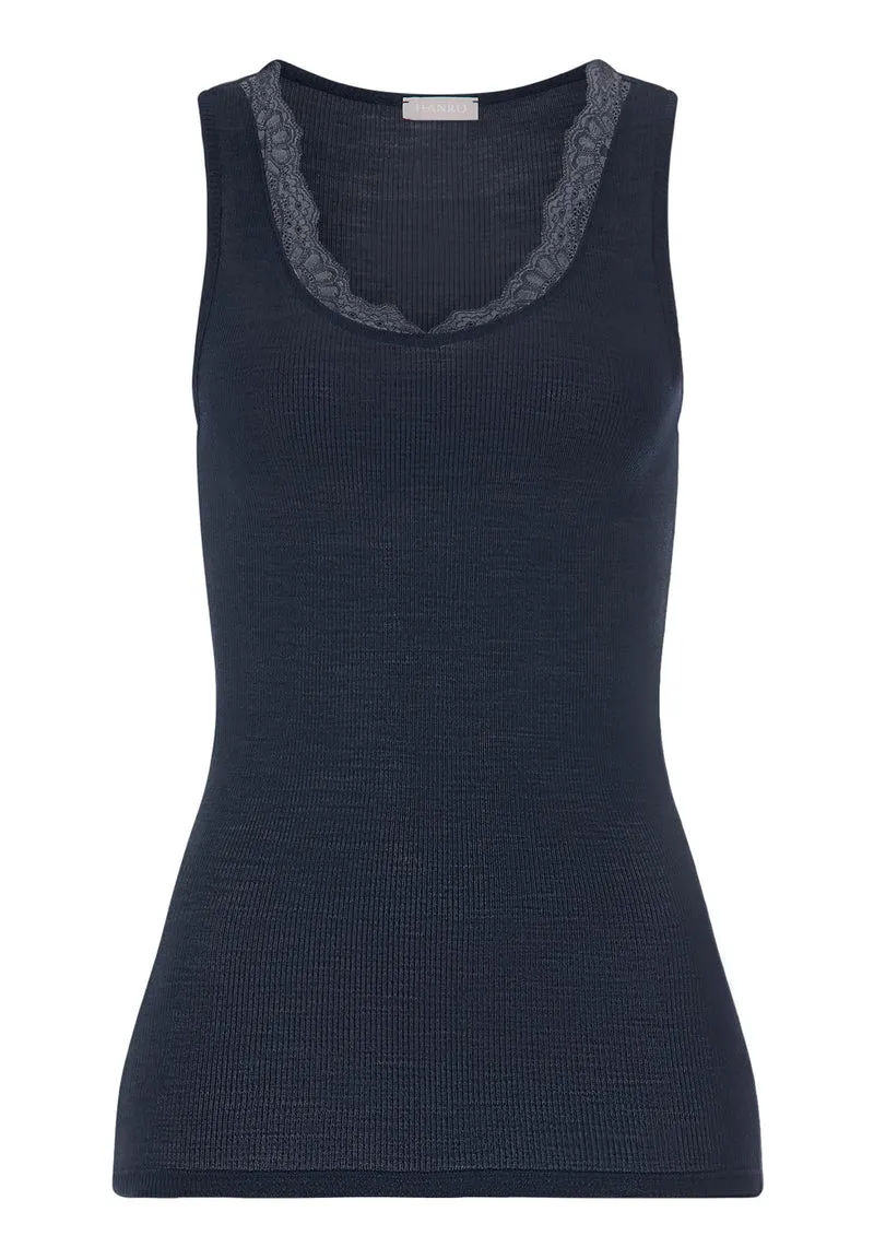 Woolen Lace Tank Top | deep navy 070766-071610