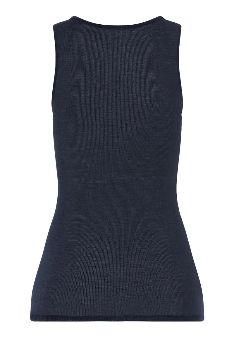 Woolen Lace Tank Top | deep navy 070766-071610