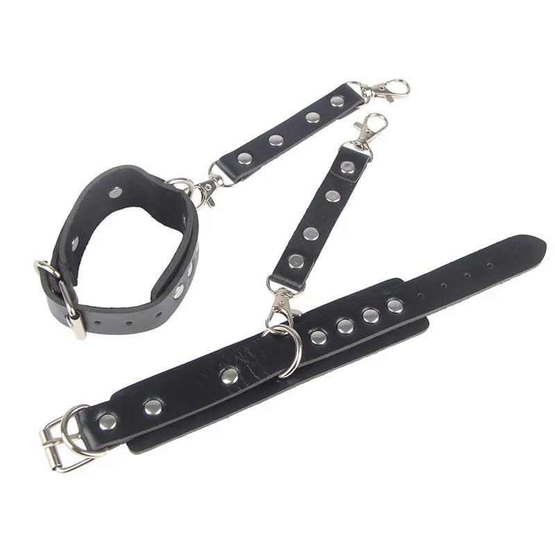 Sexy Bondage Gürtel Beinring PU Leder Kette Punk Strap verstellbar