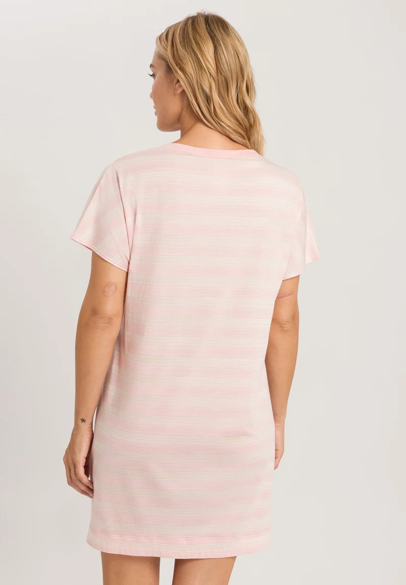 Laura S/SLV Nightdress 85cm | coral stripes 079541-072881