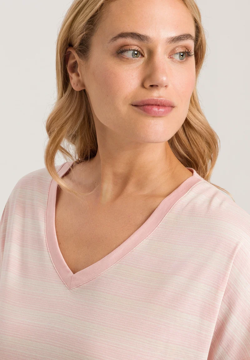 Laura S/SLV Nightdress 85cm | coral stripes 079541-072881