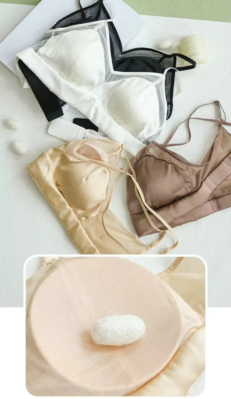 Brauner Seiden-BH