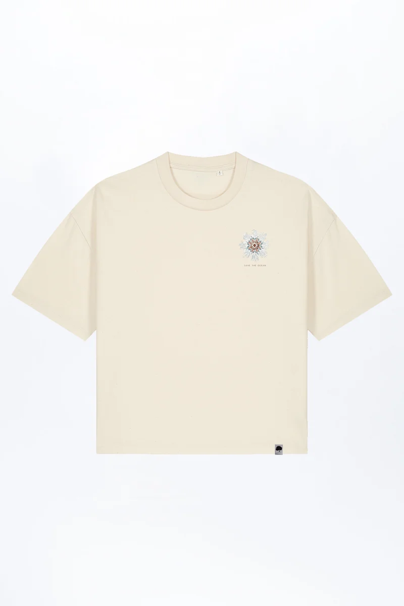 Sea Flower Boxy Fit Damen T-Shirt aus Bio Baumwolle