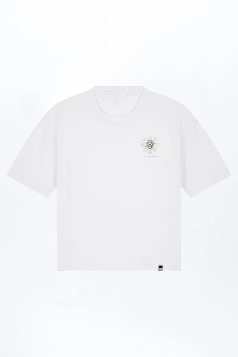 Sea Flower Boxy Fit Damen T-Shirt aus Bio Baumwolle