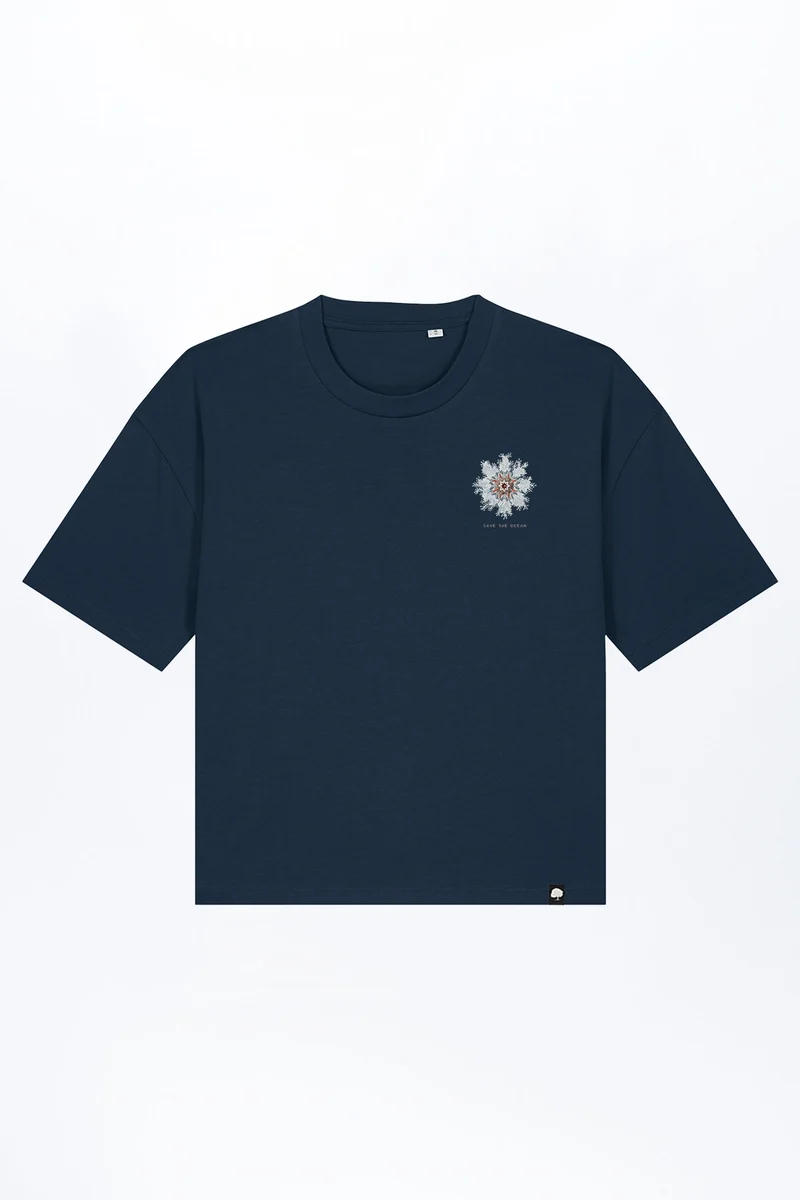 Sea Flower Boxy Fit Damen T-Shirt aus Bio Baumwolle