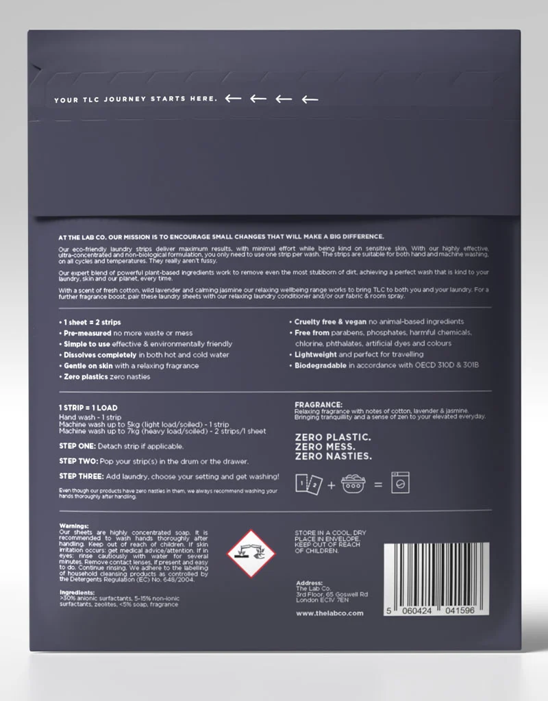 The Lab Co Laundry Strips 32 Pack Relaxing