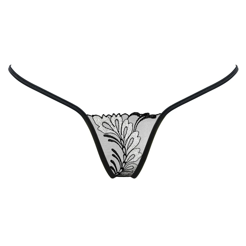 Silver Moon - Mini G-String - Schwarz/Silber