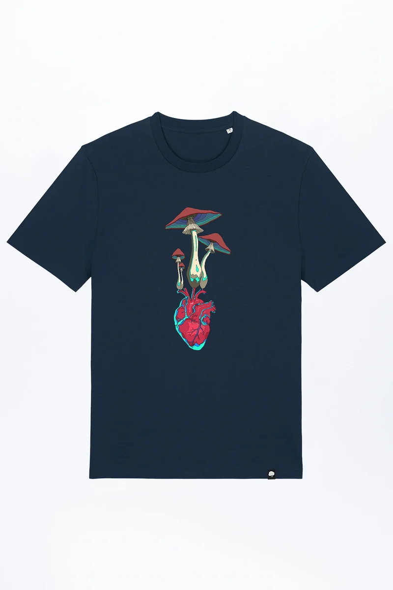 Herz Pilz T-Shirt für Männer