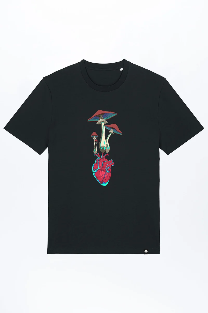 Herz Pilz T-Shirt für Männer