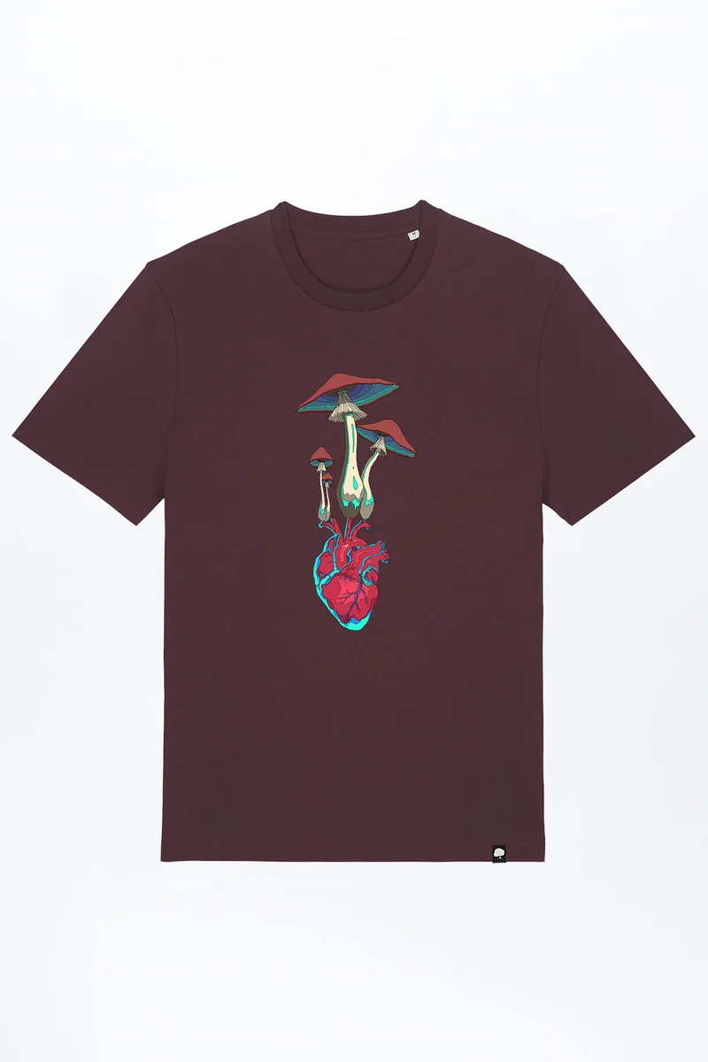 Herz Pilz T-Shirt für Männer