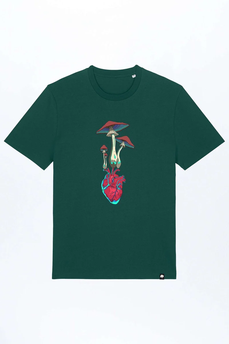 Herz Pilz T-Shirt für Männer
