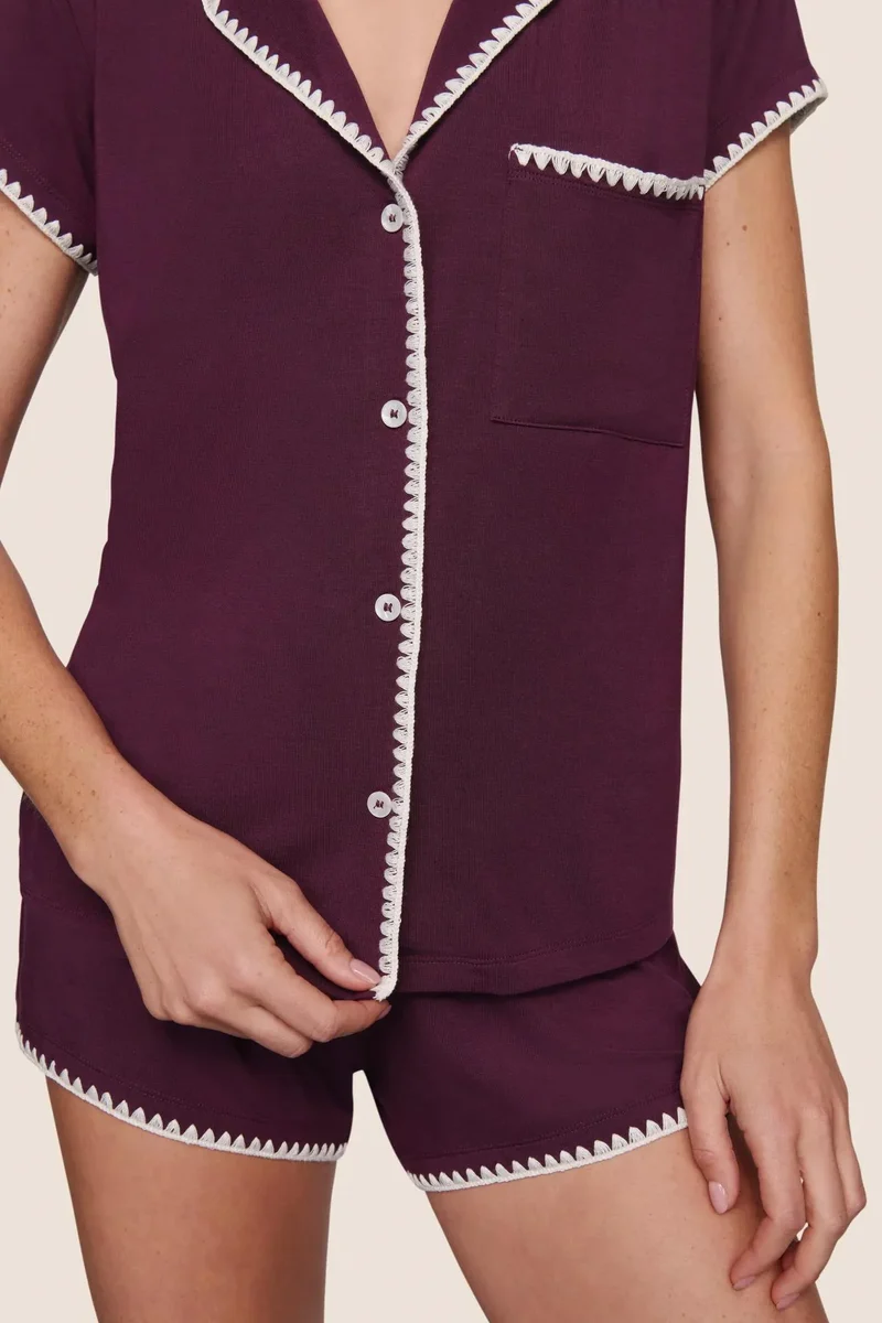Frida Shortie PJ Set Plum