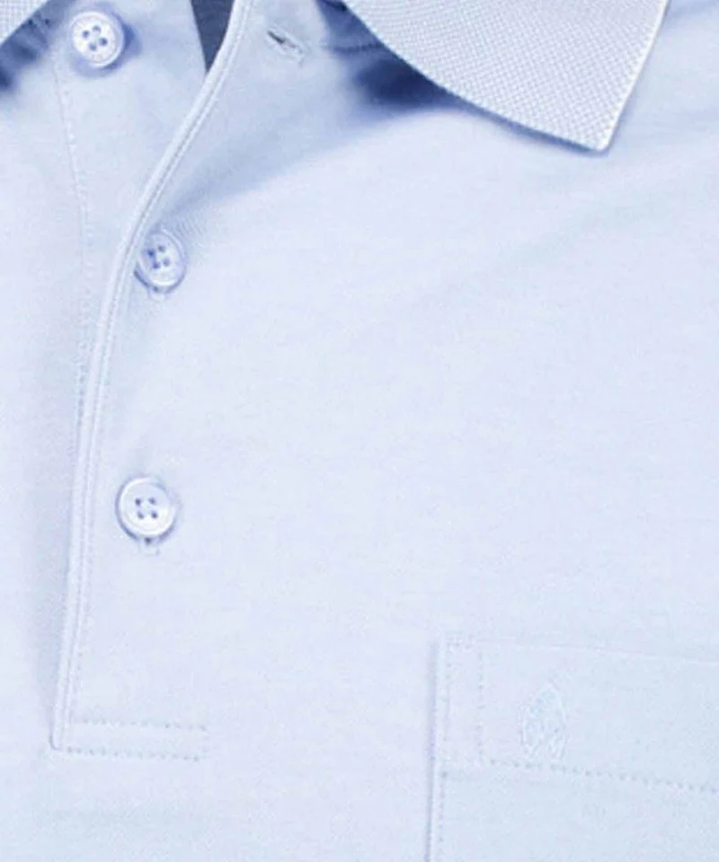 Softknit-Polo mit Brusttasche, kurzarm