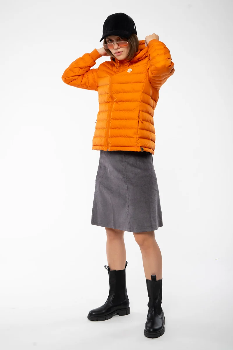 Lange Daunenjacke aus recyceltem Polyester