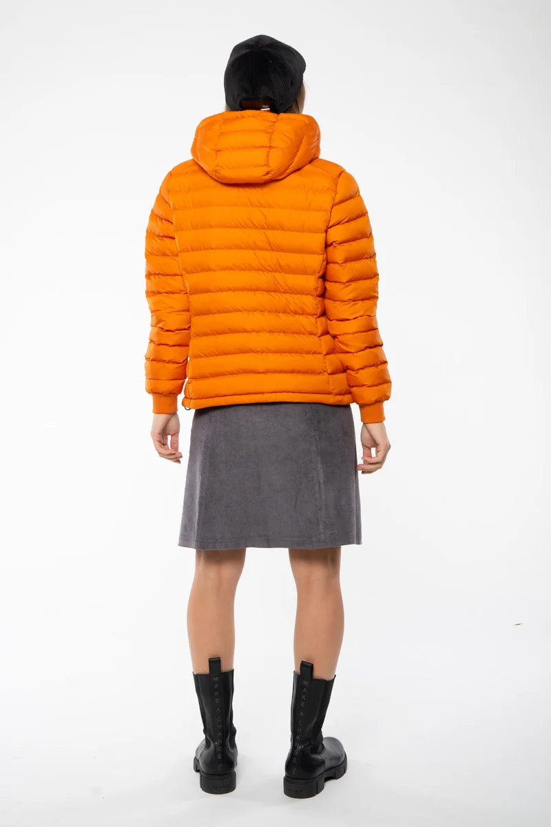 Lange Daunenjacke aus recyceltem Polyester