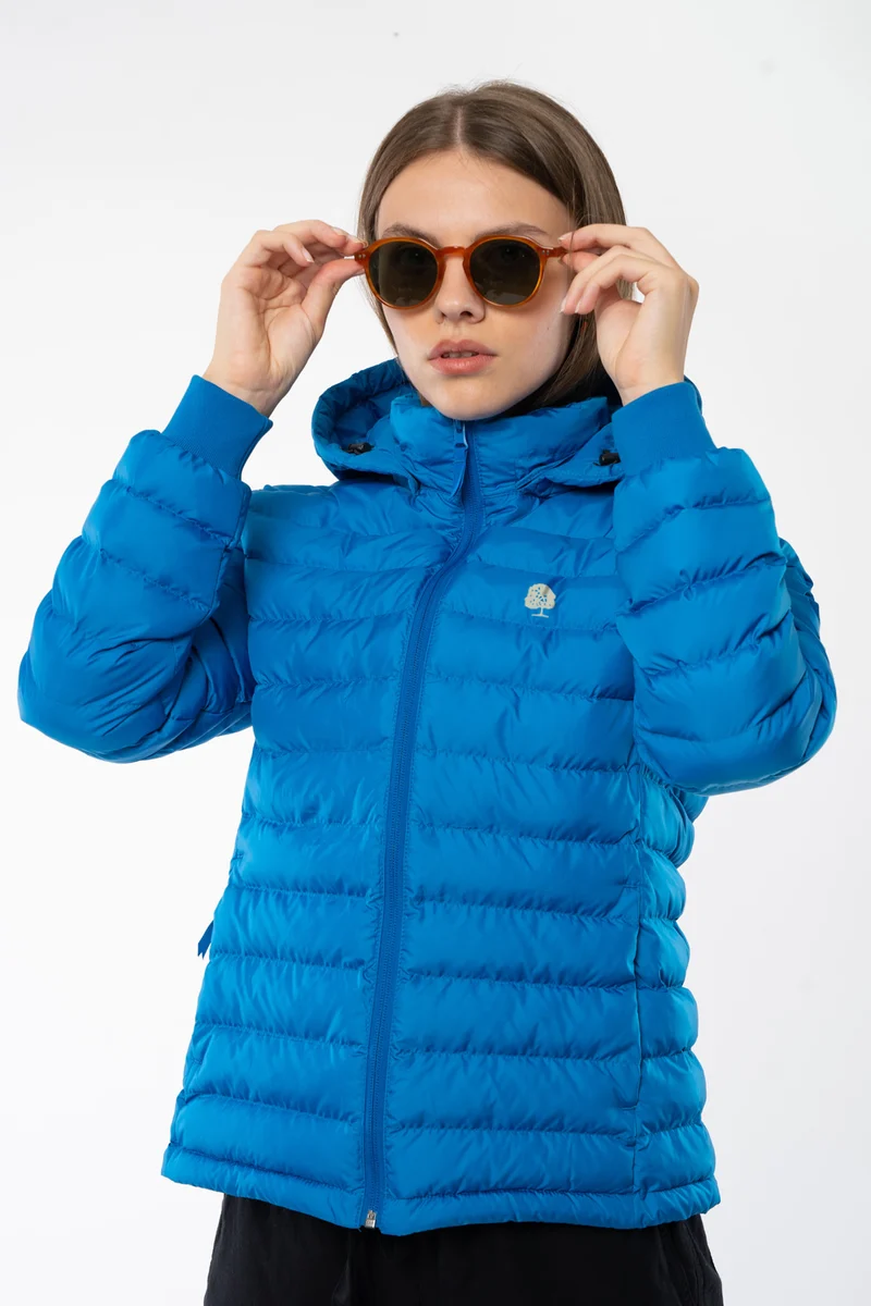 Lange Daunenjacke aus recyceltem Polyester