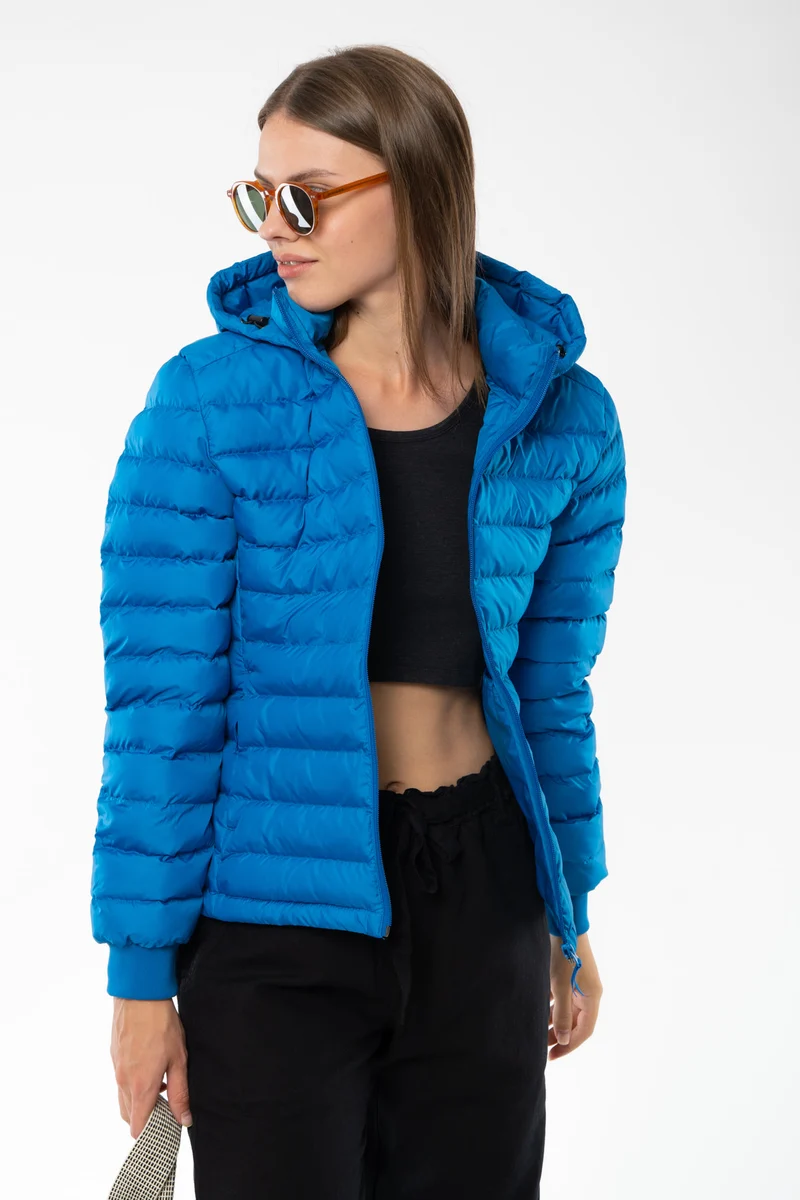 Lange Daunenjacke aus recyceltem Polyester