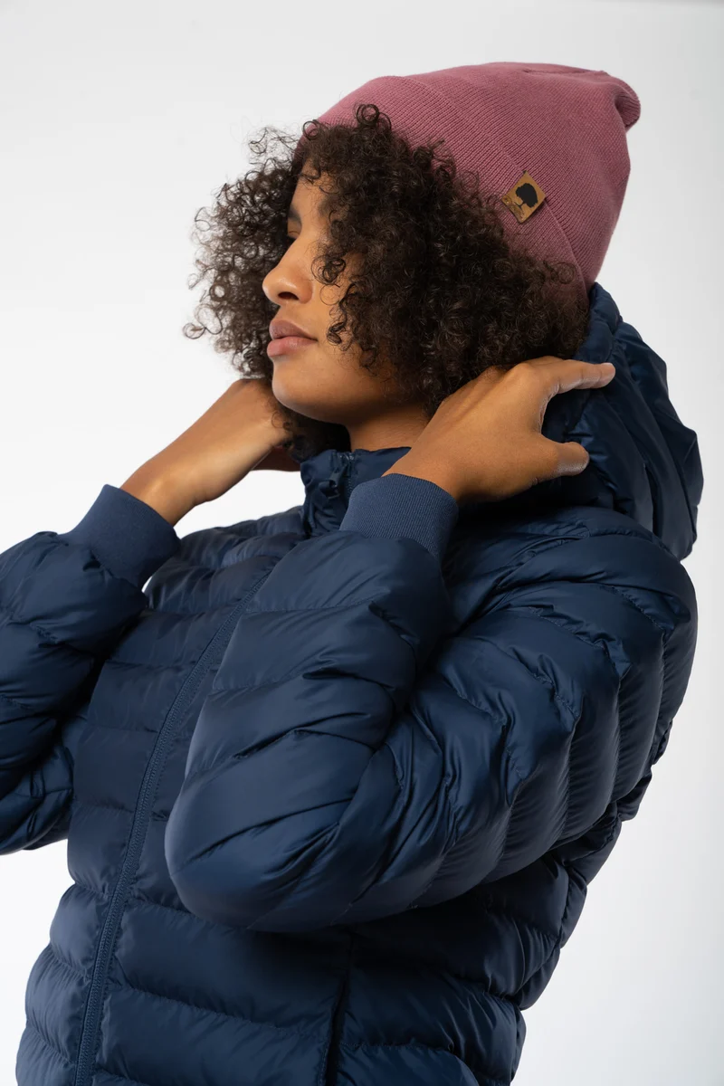 Lange Daunenjacke aus recyceltem Polyester