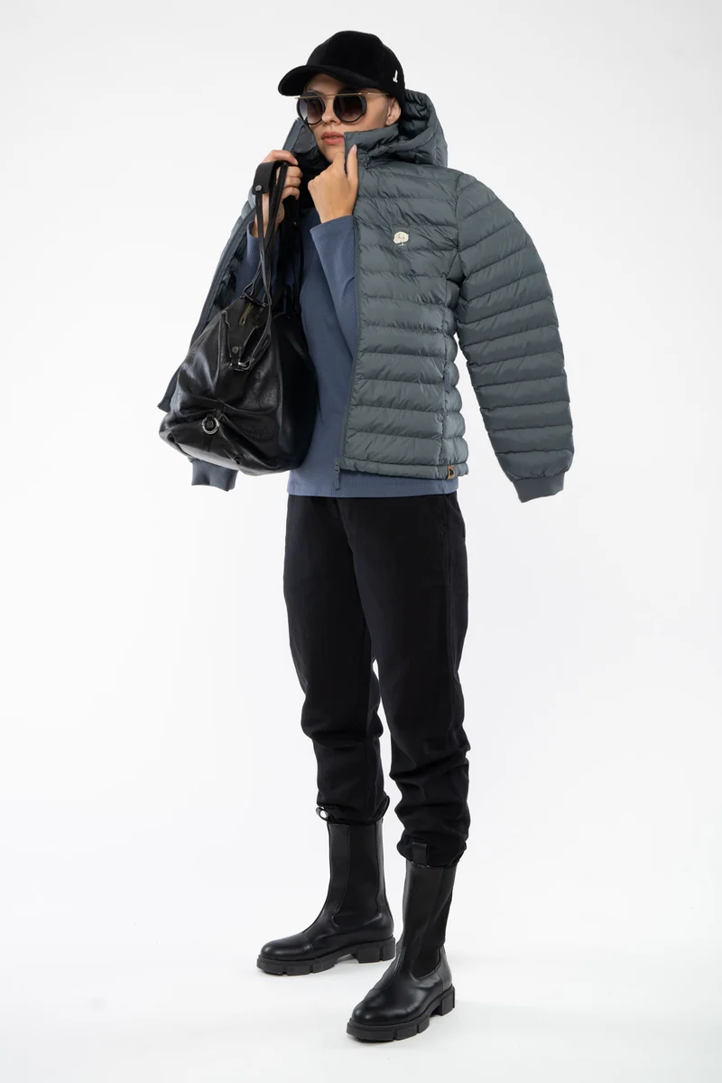 Lange Daunenjacke aus recyceltem Polyester