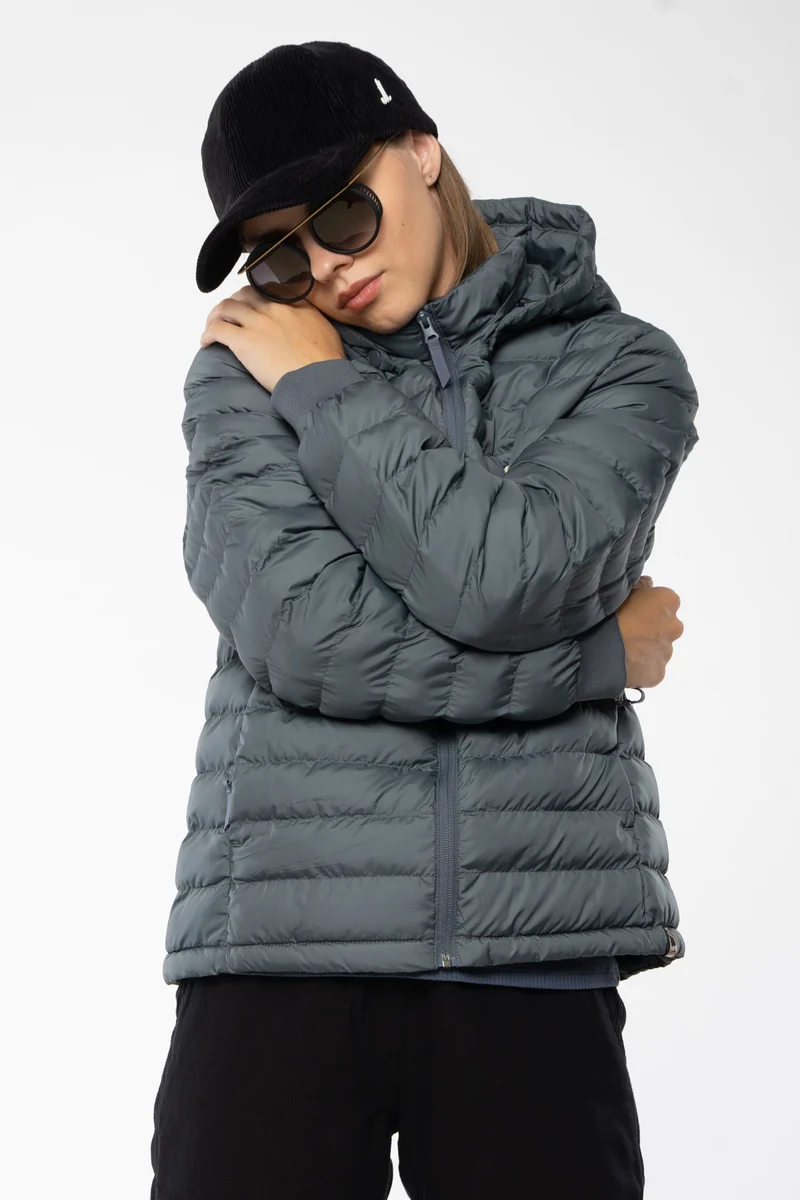 Lange Daunenjacke aus recyceltem Polyester
