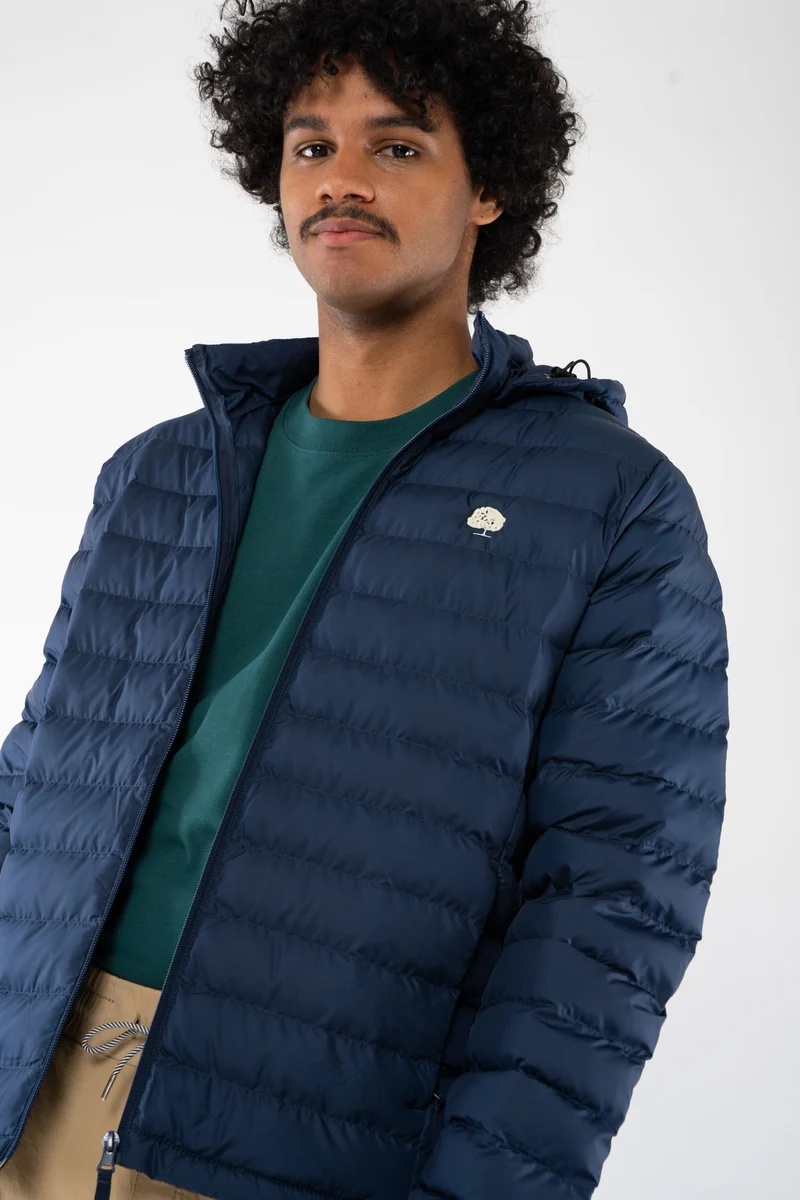 Lange Daunenjacke aus recyceltem Polyester