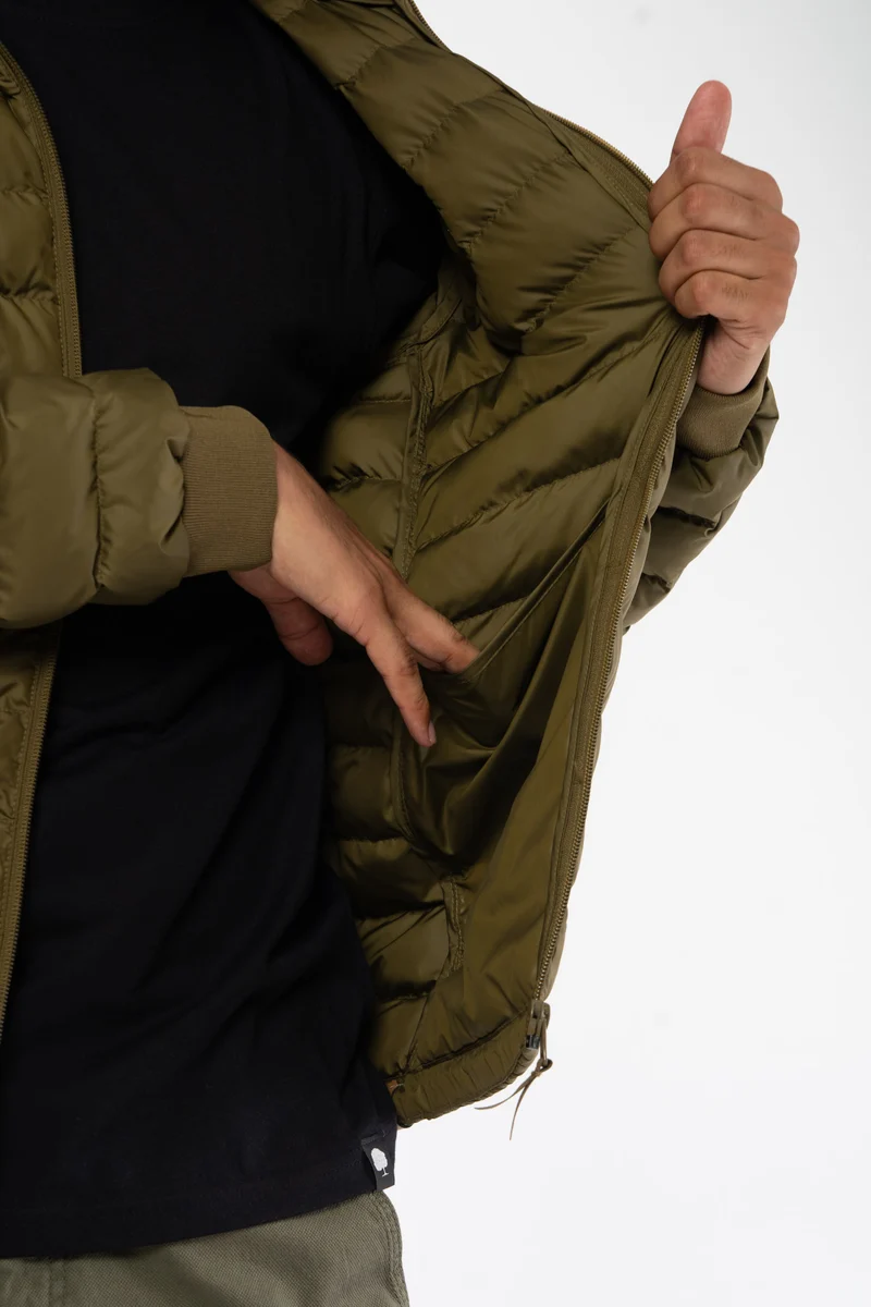 Lange Daunenjacke aus recyceltem Polyester