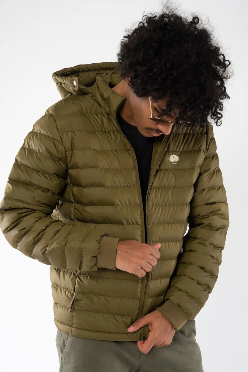 Lange Daunenjacke aus recyceltem Polyester