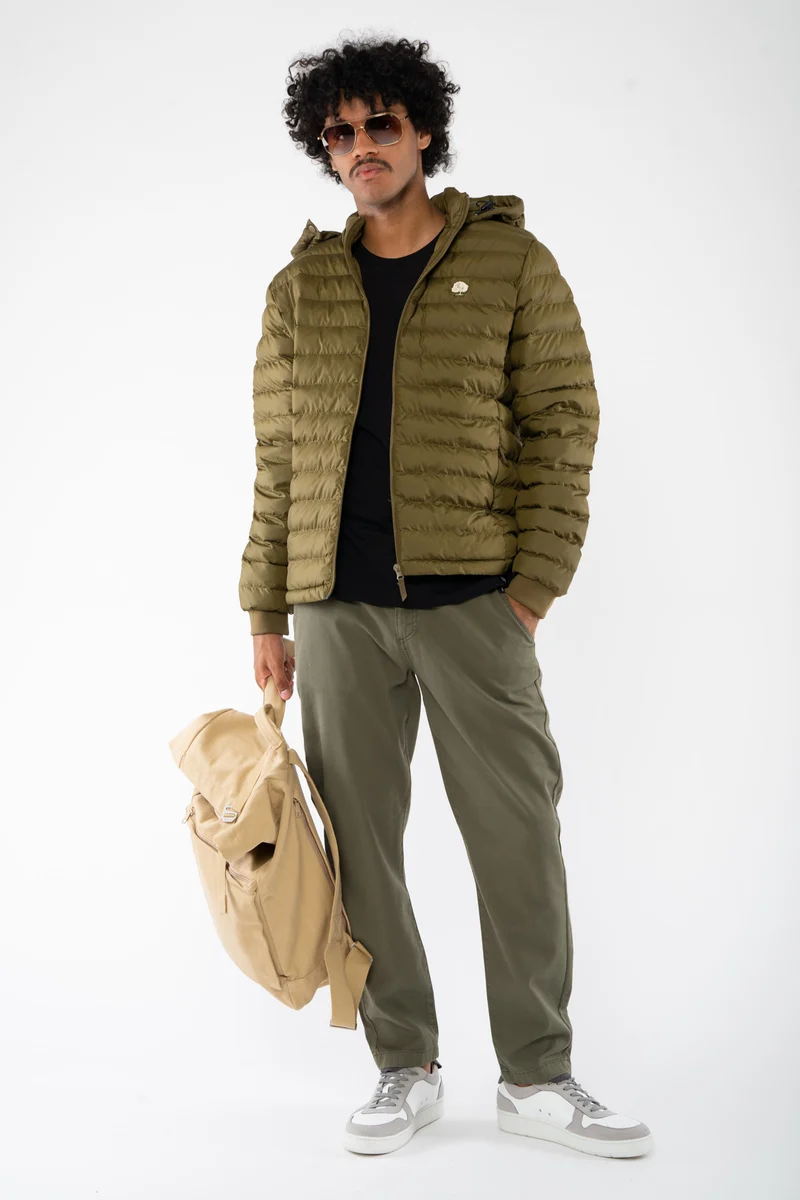 Lange Daunenjacke aus recyceltem Polyester