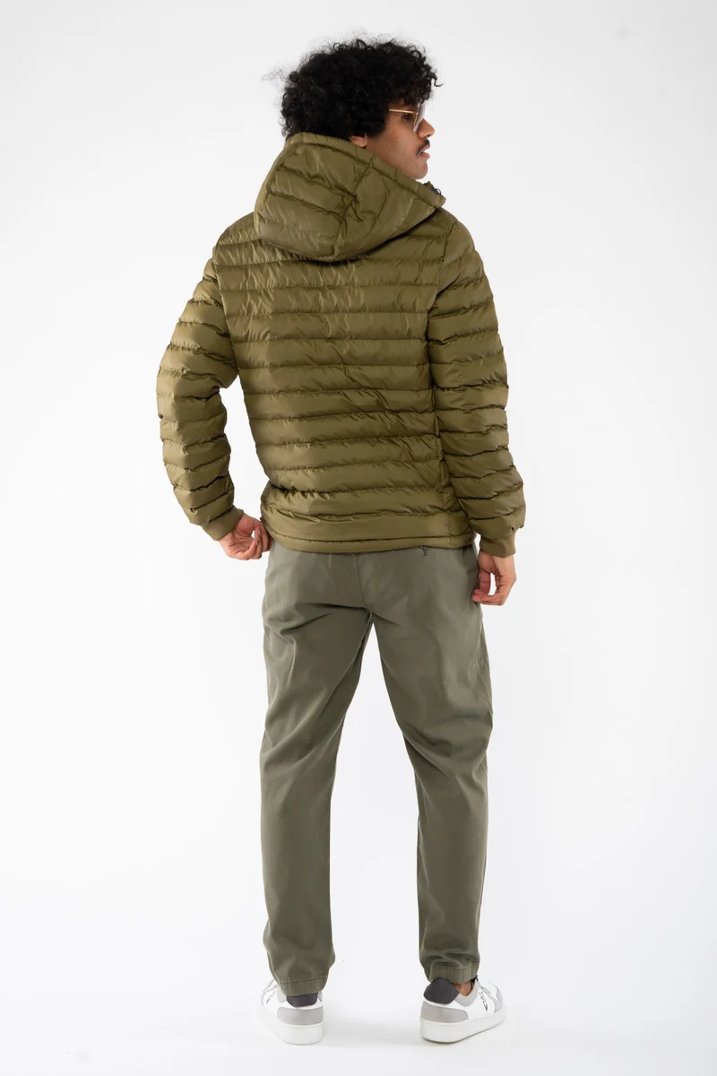 Lange Daunenjacke aus recyceltem Polyester