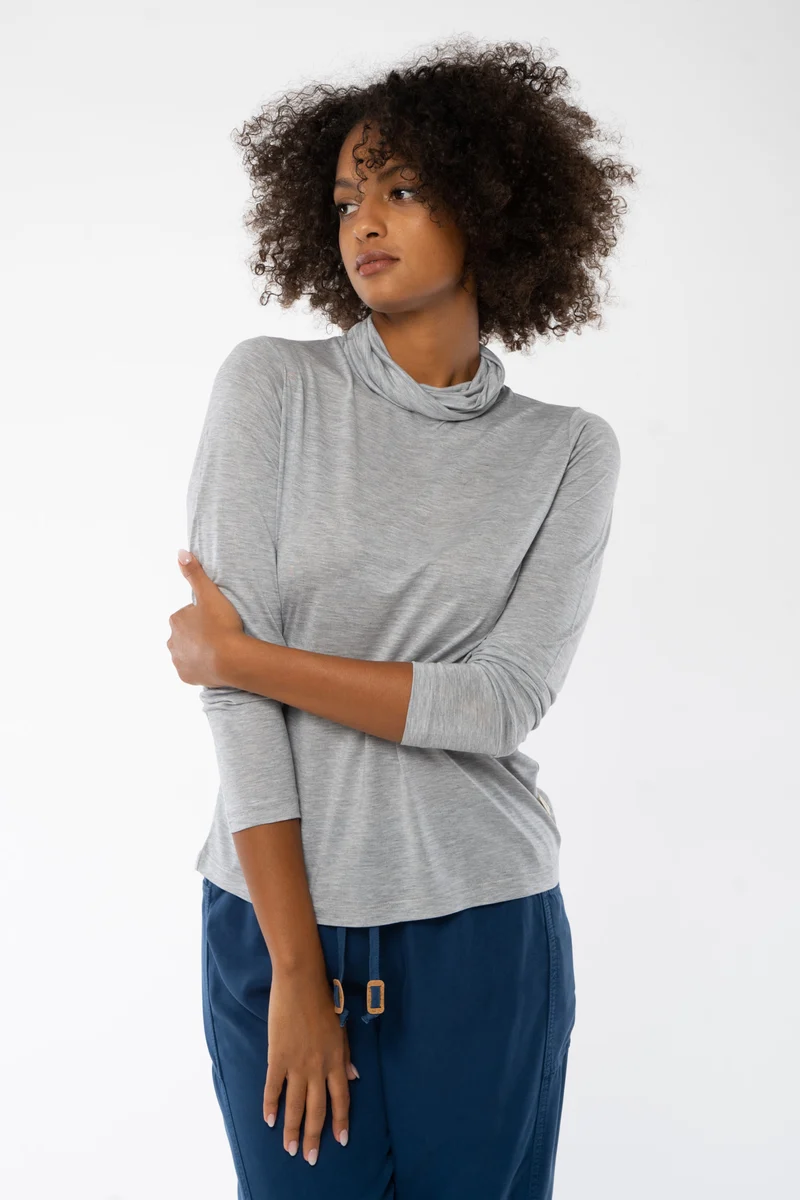 Rollkragenshirt aus Tencel
