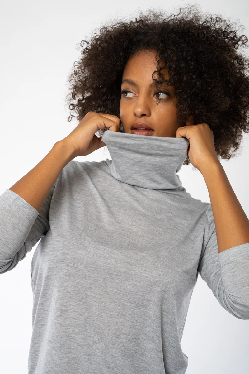 Rollkragenshirt aus Tencel