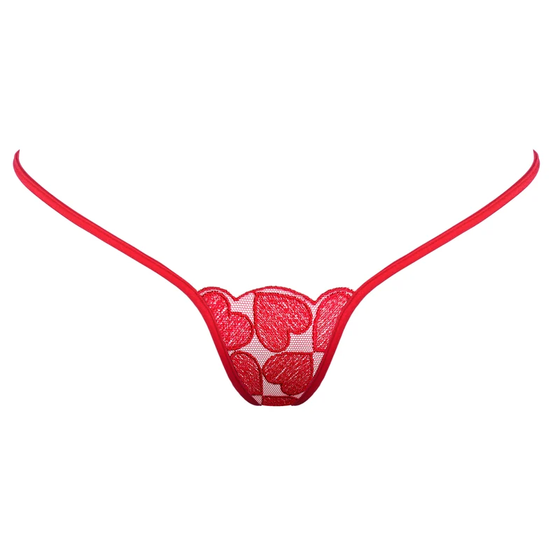 Queen of Hearts - Micro G-String - Rot