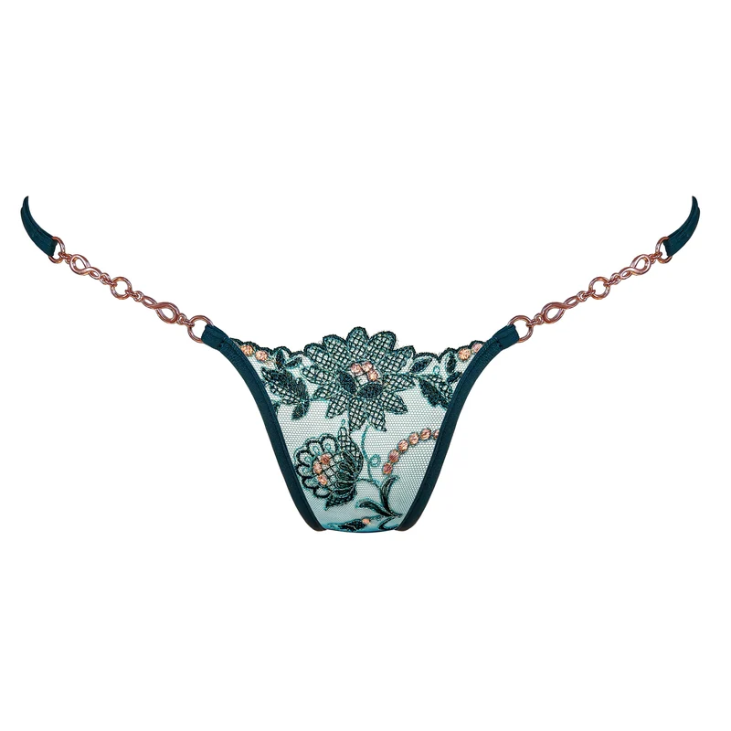 Royal Meadows - Mini G-String mit Schmuck - Grün