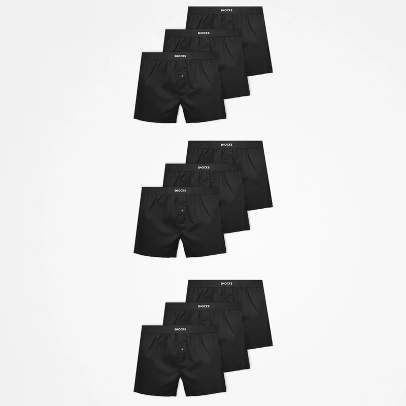 American Boxershorts mit Gummibund | Schwarz