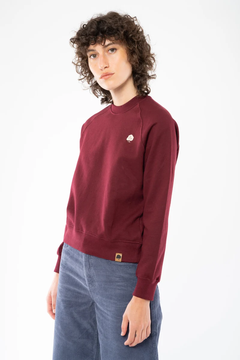 Damen Sweatshirt Pullover mit Raglanärmeln aus Bio Baumwolle