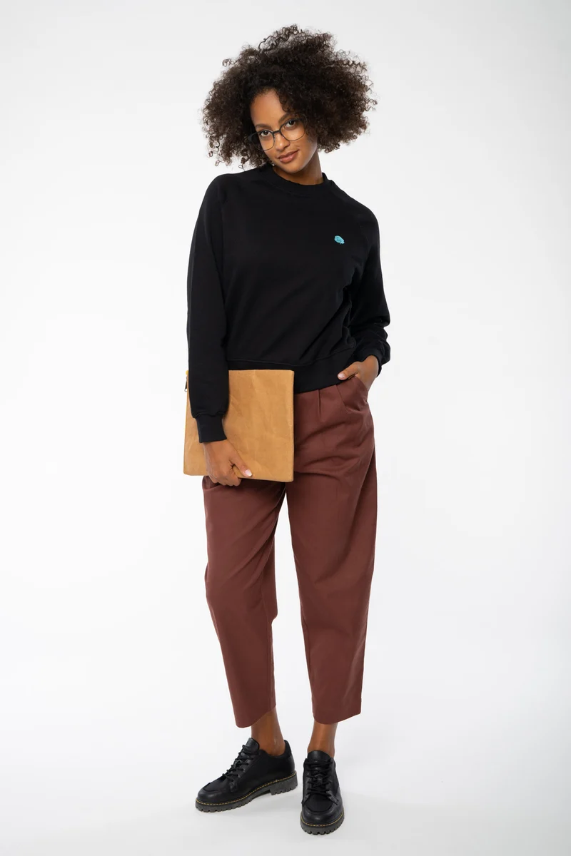 Damen Sweatshirt Pullover mit Raglanärmeln aus Bio Baumwolle