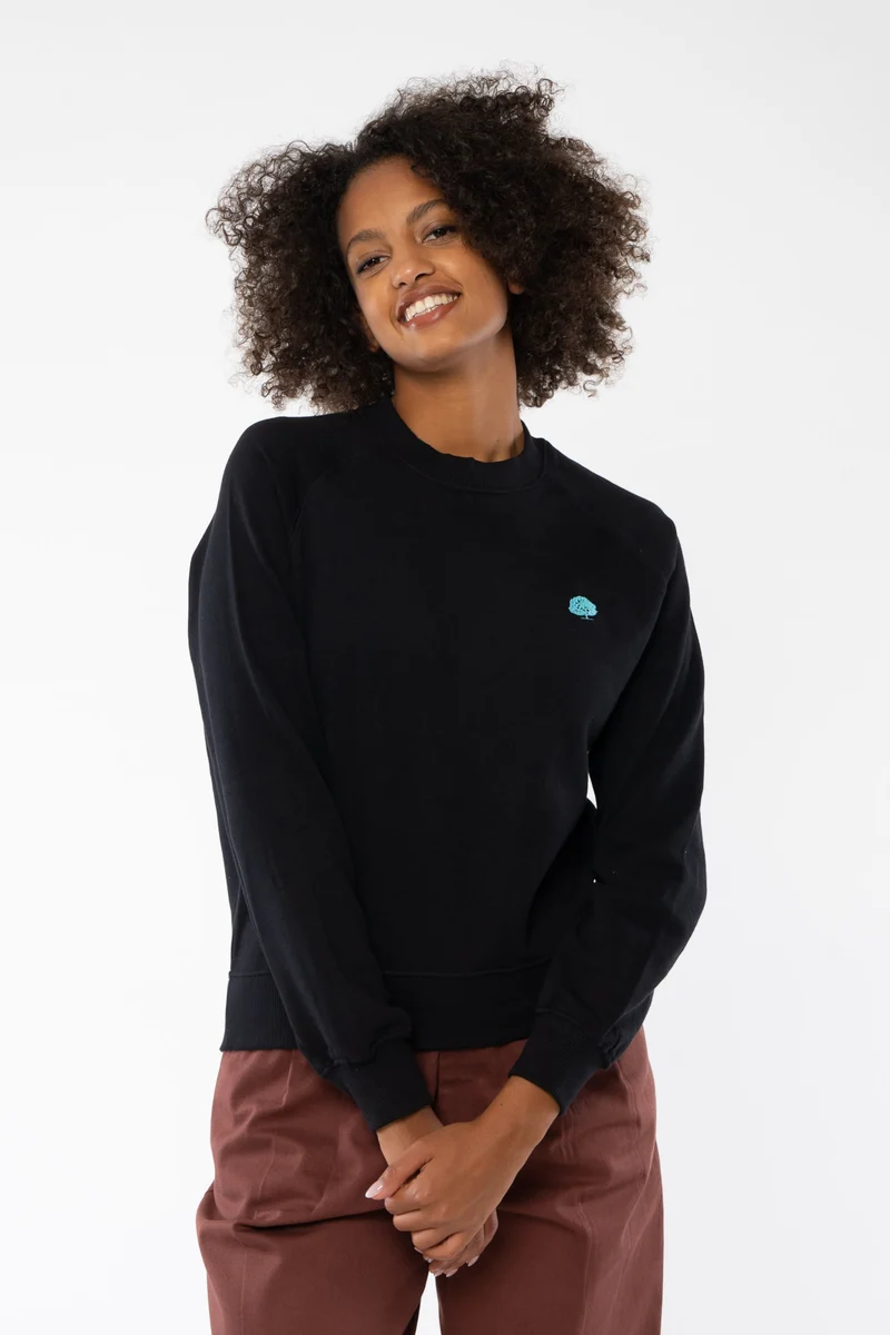 Damen Sweatshirt Pullover mit Raglanärmeln aus Bio Baumwolle