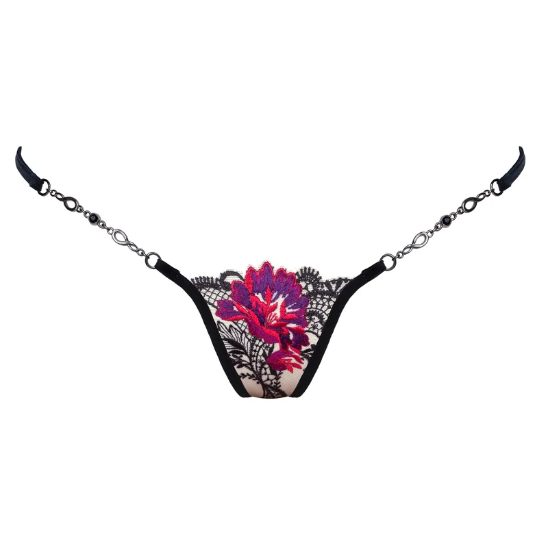 Greek Night - Mini G-String mit Schmuck - Schwarz