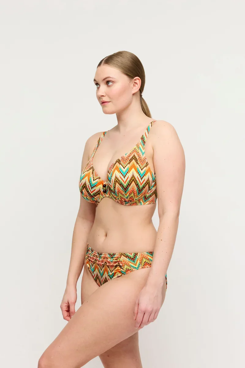 PrimaDonna Swimwear - Tubou Halbgepolstertes Bikini-Oberteil mit tiefem Ausschnitt, Ikat-Sommer