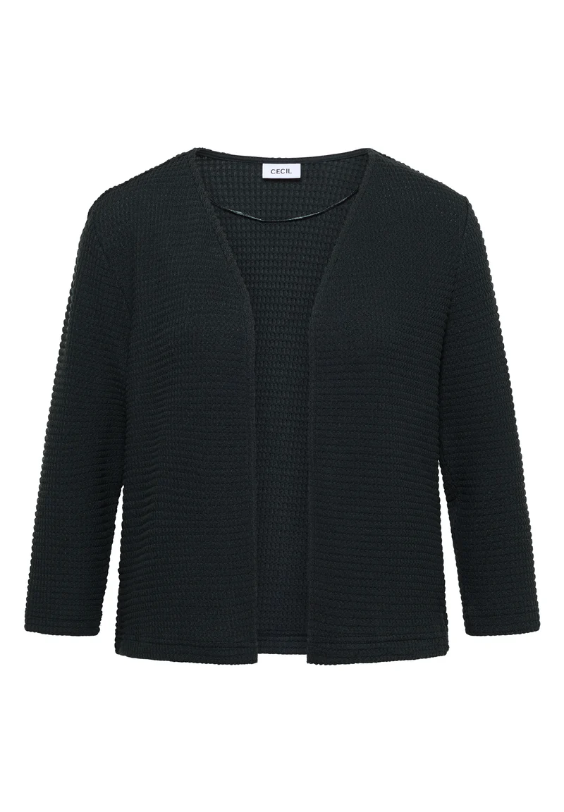 Offene 3/4-Arm Jacke im Ajour-Look