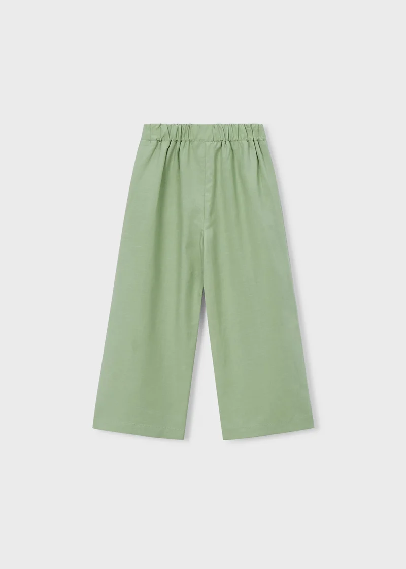 Lange Hose mit Knöpfen Moos