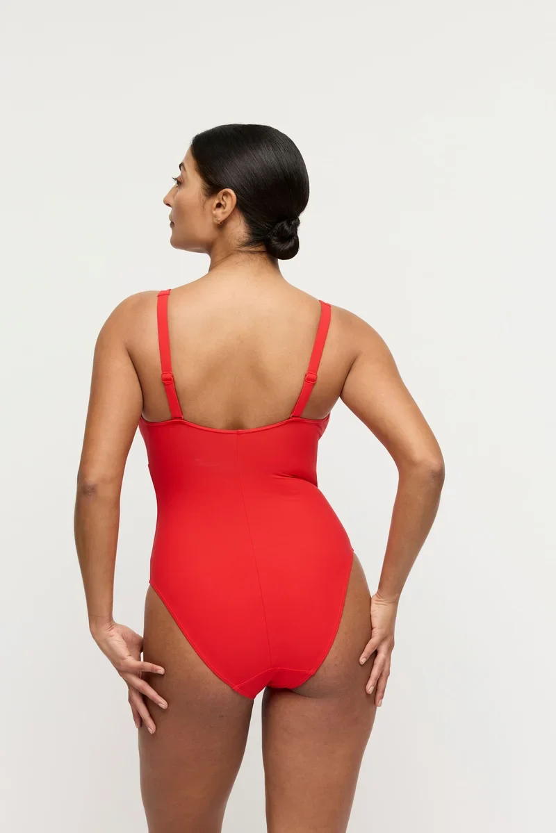 PrimaDonna Swimwear - Aswan Plunge Badeanzug kabellos Fiesta Rot