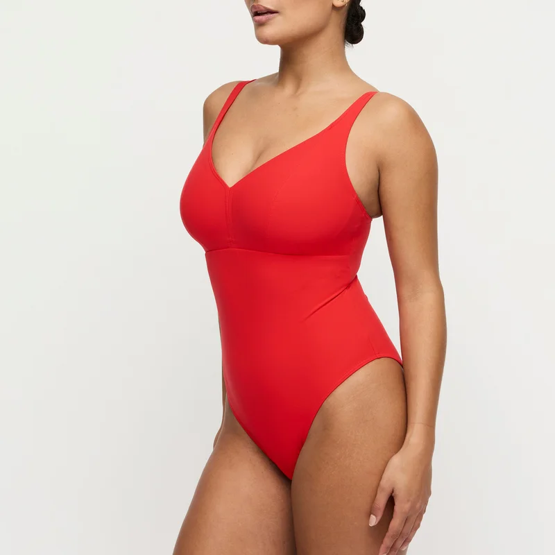 PrimaDonna Swimwear - Aswan Plunge Badeanzug kabellos Fiesta Rot