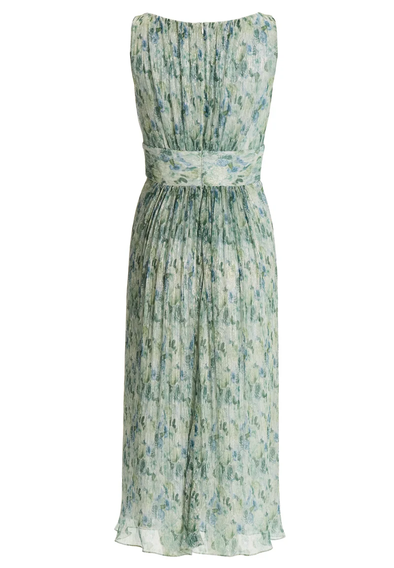 Cocktailkleid aus bedrucktem Plissee Jersey